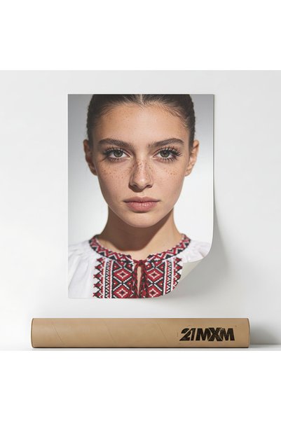 21mxm Poster Decorativ Tematică Romanian Heritage & Traditional Fashion - 'Tr...