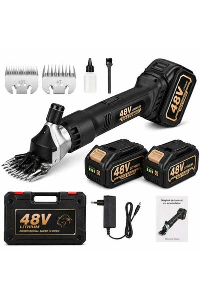 NO BRAND Masina de Tuns Oi Electrica profesionala cu 2 X Acumulatori 48V, 750...
