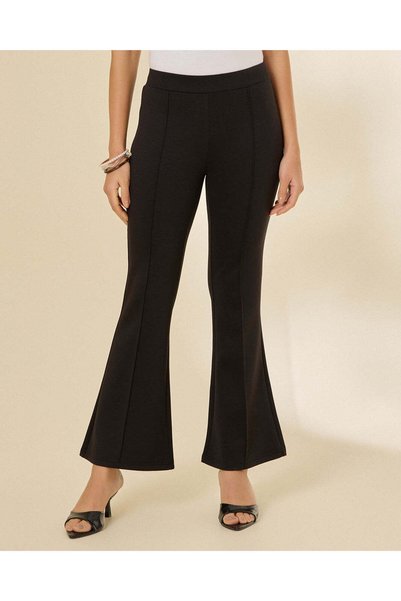 REDTAG Women Black Flared Leggings