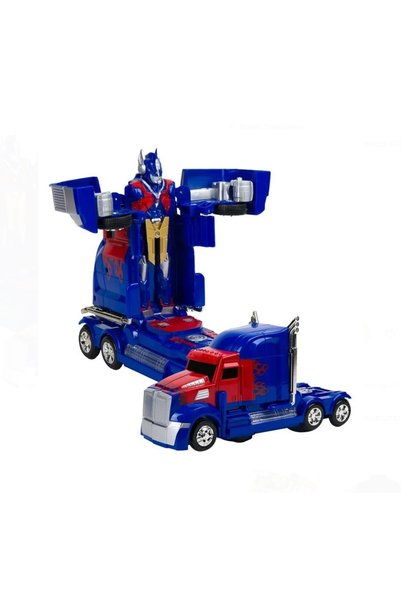 Generic Brand Robot cu Transformare in Camion Albastru cu Sunete & Lumini