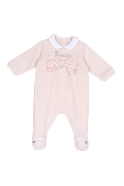 Chicco Salopeta bebe din velur cu deschidere la scutec, Roz, 01749-70MFCI