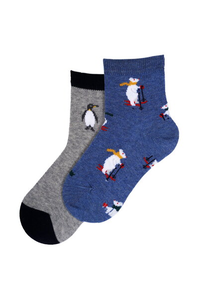 Chicco Sosete copii Chicco, bleu cu model, 07891-67MC
