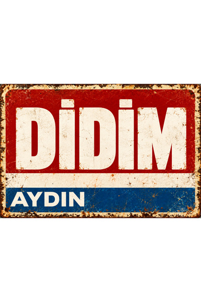 Lucena Didim Aydın – Placă metalică retro, decor de perete în stil vintage, c...