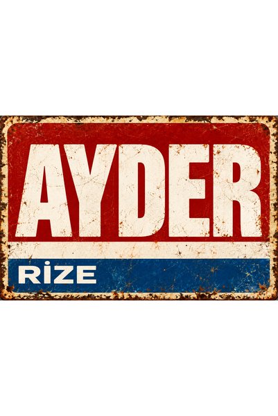 Lucena Ayder Rize – Placă metalică retro, decor de perete în stil vintage, cu...