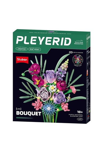 Sluban Set de constructie Flowers, 780 piese, Aranjament floral, multicolor +...
