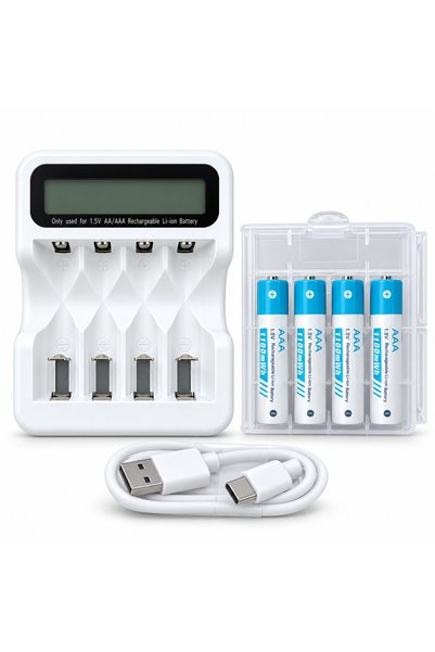 Generic Brand AAA Rechargeable Lithium Ion Batteries 1.5 V 1100 mWh Pack of 4...
