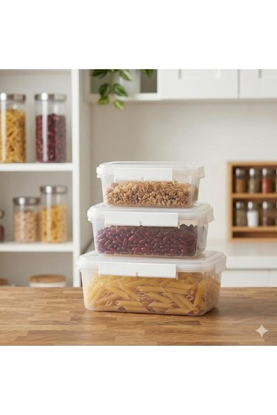 Plasticna مجموعة علب بلاستيكية محكمة الإغلاق لحفظ الطعام – سعة كبيرة – علب تخ...