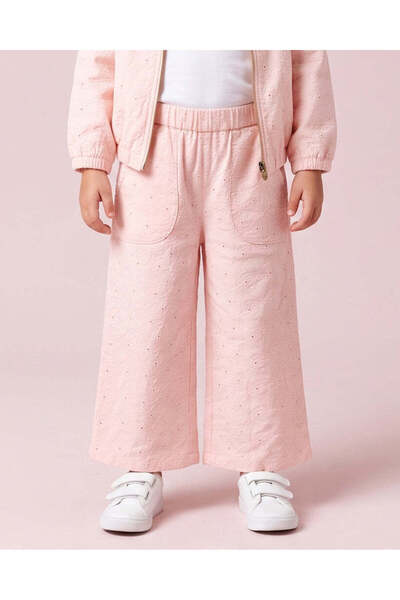 REDTAG Girls Pink Schiffli Trousers