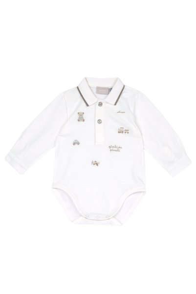 Chicco Body bebe cu broderie, Alb, 00273-69MFCO