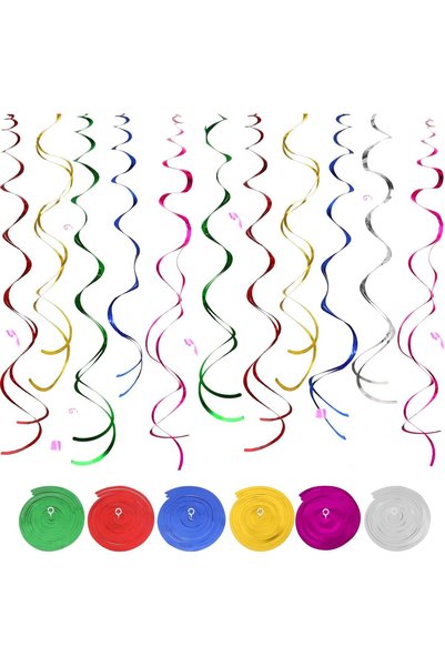Generic زينة ملونة معلقة على شكل حلزونات، لتزيين الأسقف، بتصميم حلزوني مزدوج،...