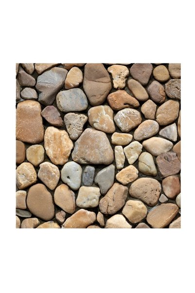 Evolium 10 x 3d self-adhesive wallpaper with stone imitation, 30x30 cm, brown...