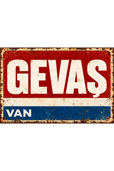 Lucena Gevaş Van – Tablou decorativ de perete din metal cu aspect retro-vinta...