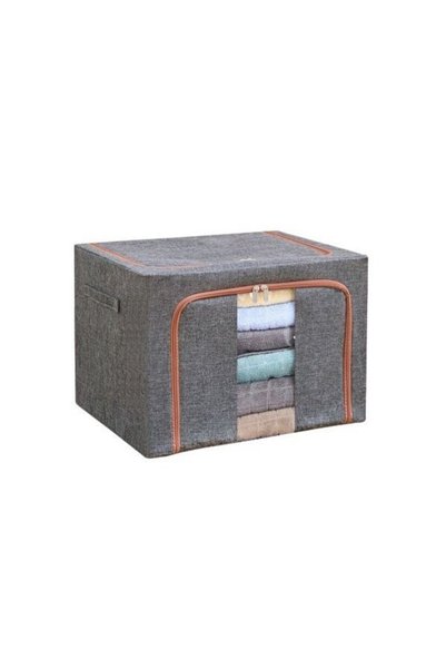 Evolium Cutie de Depozitare Pliabila, 24 L, 40x30x20 cm, Gri, Evolium, din Bu...