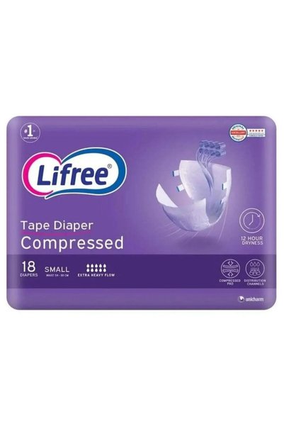 Lifree حفاضات للكبار، مقاس صغير، توفر حماية عالية ضد التسرب وراحة فائقة، 18 ق...