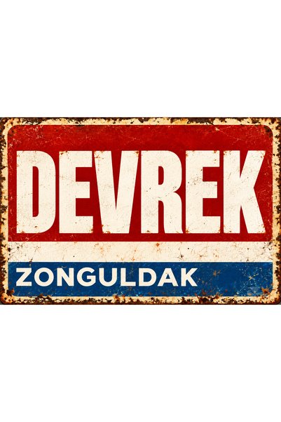 Lucena Devrek, Zonguldak – Tablou decorativ de perete din metal în stil retro...