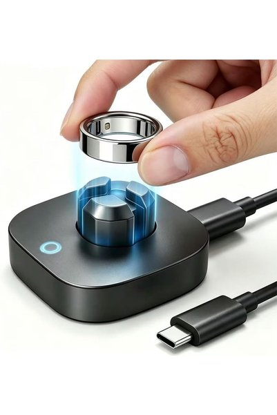 XIEANDKONG شاحن ذكي متوافق مع ساعة Oura Ring الجيل الرابع: قاعدة شحن سريعة لل...