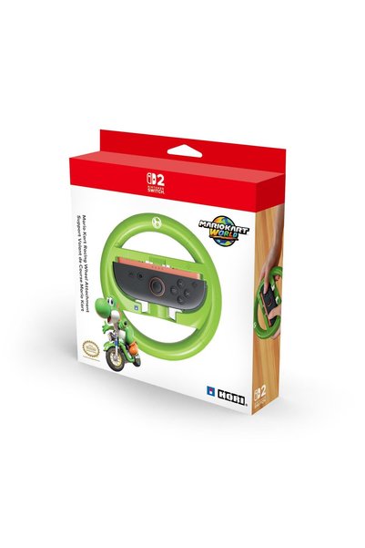 Hori Mario Kart Racing Wheel Attachment for Switch 2 (Yoshi) - Officially Licensed by