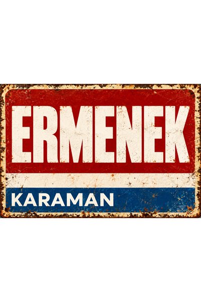 Lucena Ermenek Karaman – Tablou decorativ de perete din metal în stil retro-v...