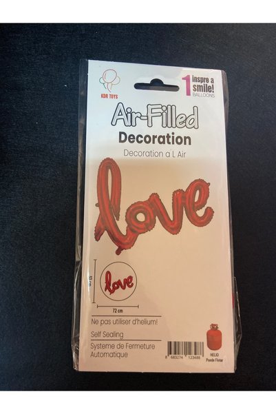 Love- yazılı kırmızı folyo balon 72 cm