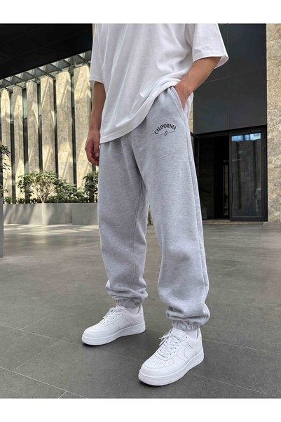 Boi Pantaloni de trening (joggers) din California cu imprimeu cu dungi și pun...