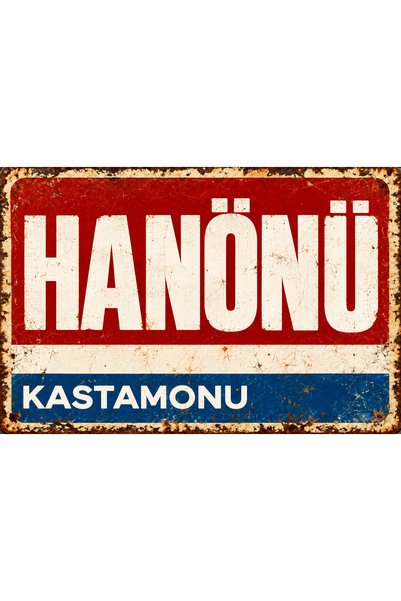 Lucena Hanönü Kastamonu – Tablou de perete retro-vintage din metal, cu design...