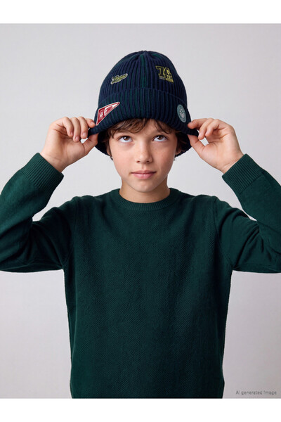 LC Waikiki I Nyc Embroidered Boy's Knitwear Beanie from Freezen Store