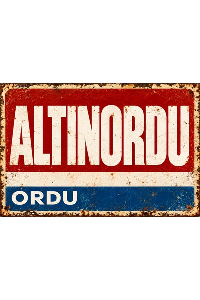 Lucena Tablou de perete metalic retro-vintage Altınordu Ordu, cu design în st...
