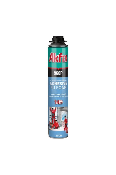 Akfix Adeziv/Spumă 960P pentru termosistem EPS si XPS aplicare pistol, 750 ml