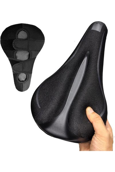 Senston Bike Cushion Cover Gel Padded Saddle Cover with Double Straps Non-sli...