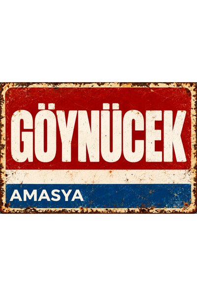 Lucena Göynücek Amasya – Placă decorativă de perete din metal în stil retro-v...