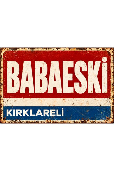 Lucena Babaeski, Kırklareli – Placă metalică retro de perete, placă decorativ...