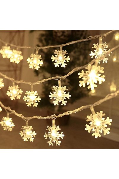 Goodern Christmas Snowflake String Lights,6M 40 LED with 2 Modes Christmas Li...