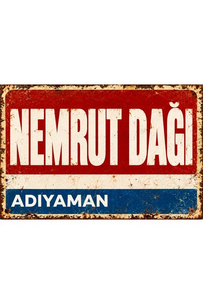 Lucena Muntele Nemrut, Adıyaman – Tablou de perete vintage retro din metal, p...