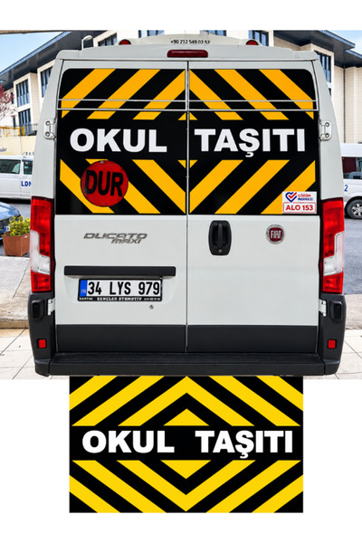 KAPOTO Fiat Ducato-Compatible School Bus and Service Vehicle Vinyl Wrap, Stic...