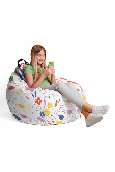 Updeco Fotoliu Puf Bean Bag tip L, impermeabil, de interior/exterior, cu sac ...