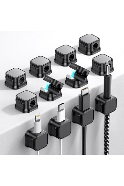bolivia's Magnetic Cable Clips, 12 Pack Strong Adhesive Cord Organizers, Adju...