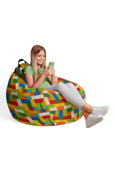Updeco Fotoliu Puf Bean Bag tip Para L, impermeabil, indoor/outdoor, sac inte...