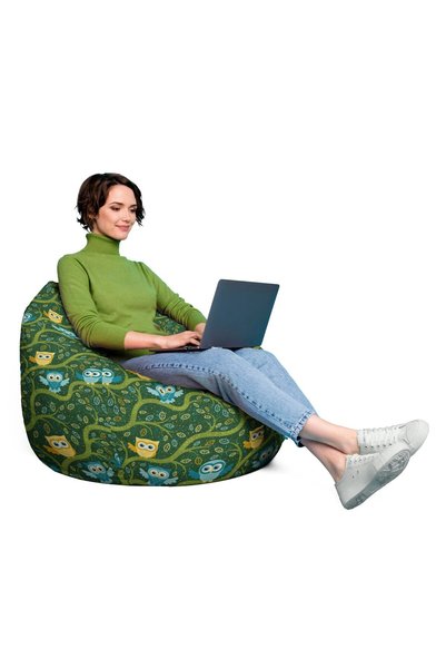 Updeco Fotoliu Puf Bean Bag tip XL, impermeabil, de interior/exterior, cu sac...