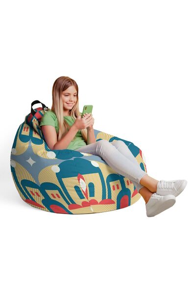 Updeco Fotoliu Puf Bean Bag tip para L, impermeabil, indoor/outdoor, sac inte...