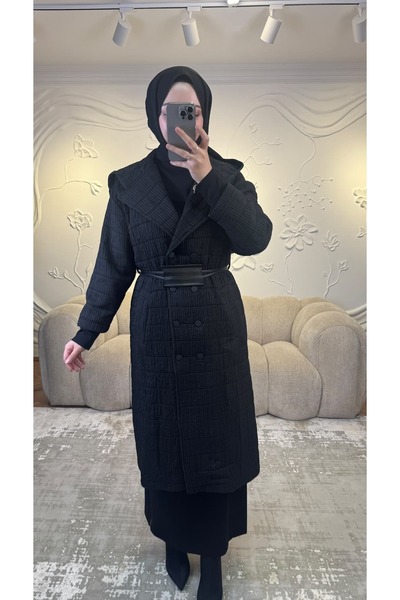 Ceremony 853 Fine-Pleated Quilted Trench Coat