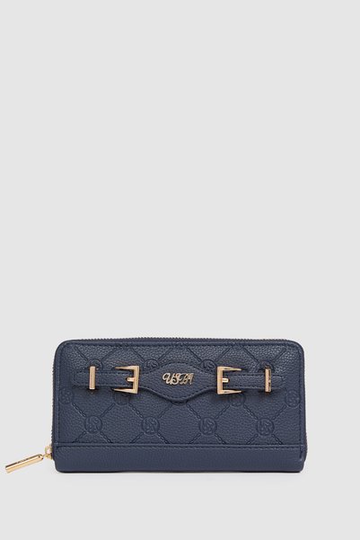 U.S. Polo Assn. محفظة نسائية باللون الكحلي، موديل 50330501-VR033.