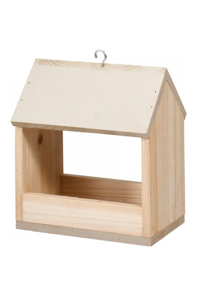 Excellent Houseware Hrănitoare de păsări Saraah, lemn, crem, 16x12x19.5 cm