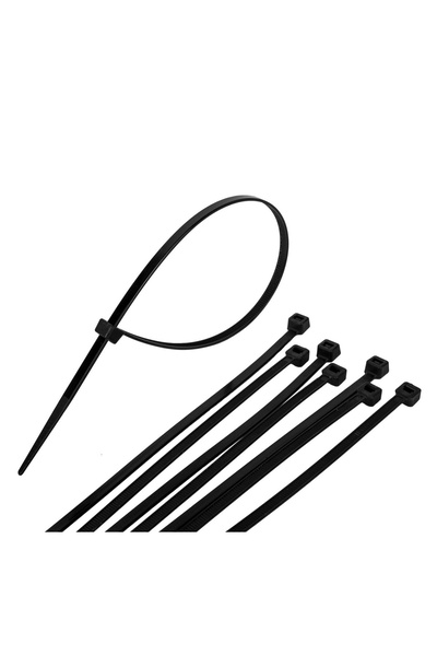 OEM Coliere pentru cabluri din plastic, negre, 20 x 0,48 cm, set 60 bucăți, f...