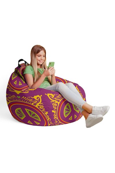 Updeco Fotoliu Puf Bean Bag tip Para L, impermeabil, indoor/outdoor, sac inte...