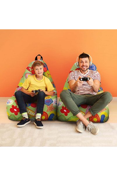 Updeco Fotoliu Puf Bean Bag tip Chill, impermeabil, de interior/exterior, sac...