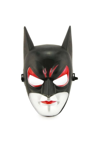 UCUZTEKNO Black Batman Mask with Long Ears, 28x17 cm (5496)