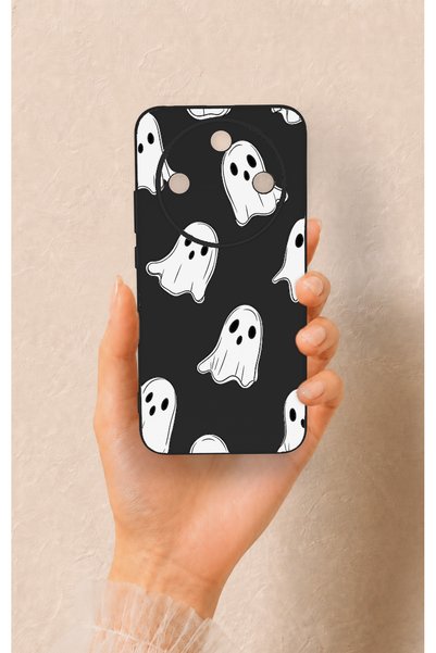 Vip Case غطاء سيليكون بتصميم لطيف على شكل شبح، متوافق مع هاتف Honor Magic 8 L...