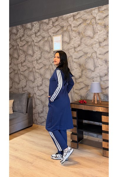 BURCU TESETTÜR Plus-Size Sweatsuit Set 1018-1