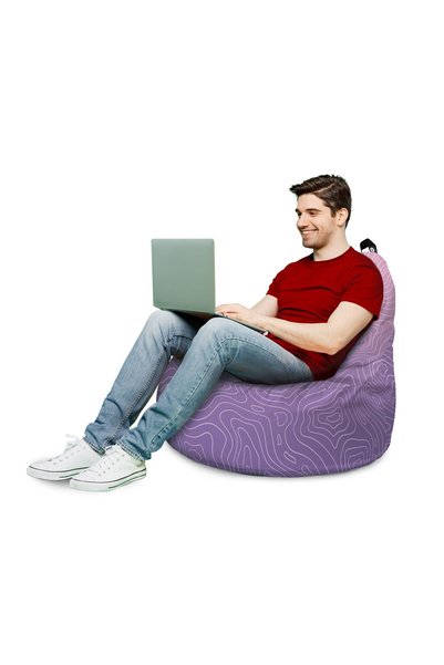 Updeco Fotoliu Puf Bean Bag tip Big Chill, impermeabil, indoor/outdoor, sac i...