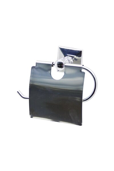 UCUZTEKNO Metal Wc Paper Holder with Adhesive Wide Cover (5496)